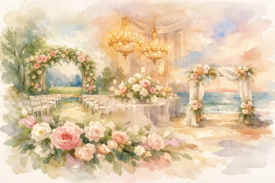 How to Plan Wedding Flowers by Venue