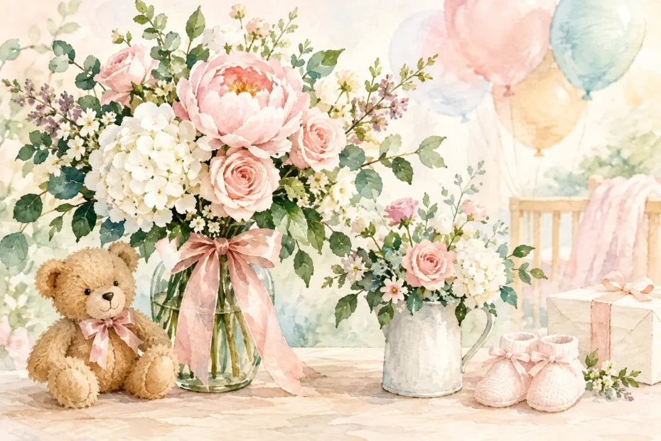 How to Style Baby Shower Florals Beautifully