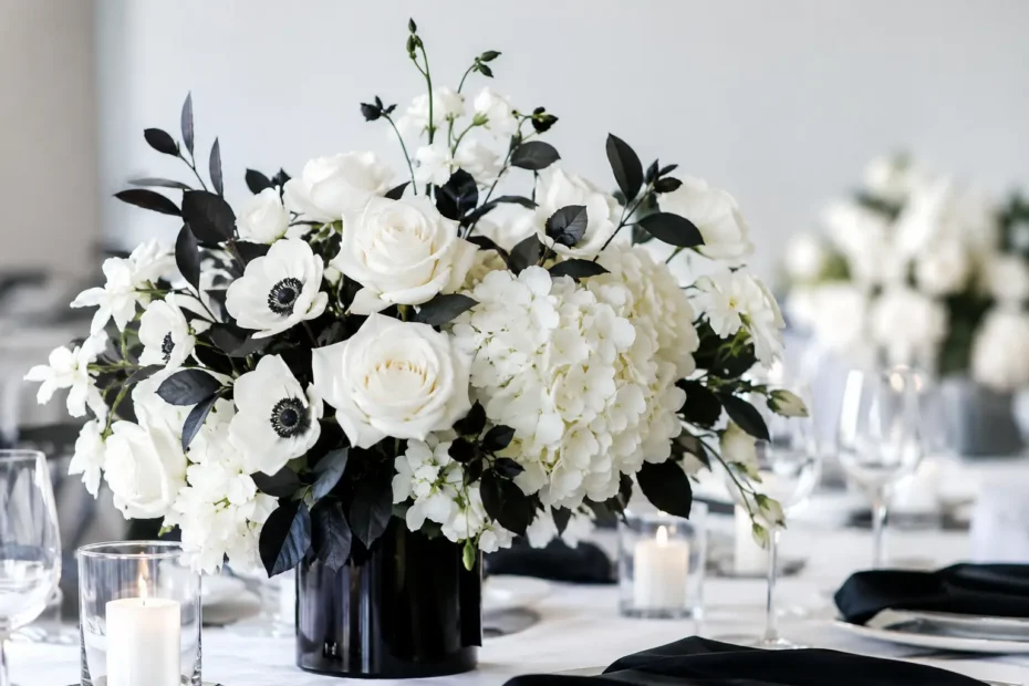 Monochrome Floral Styling for Memorable Events