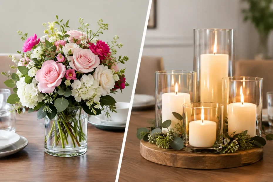 Floral Centerpieces vs Candle Centerpieces